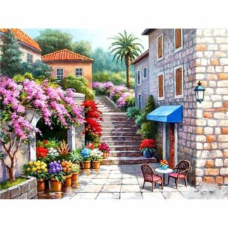 Town Landscape Diy Painting By Numbers For Home Decoration