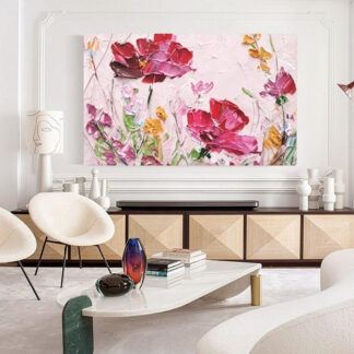 Red Flower Large Size Painting By Number Set