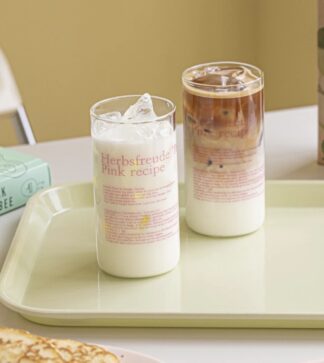 Korean Style English Letter Glass Mug