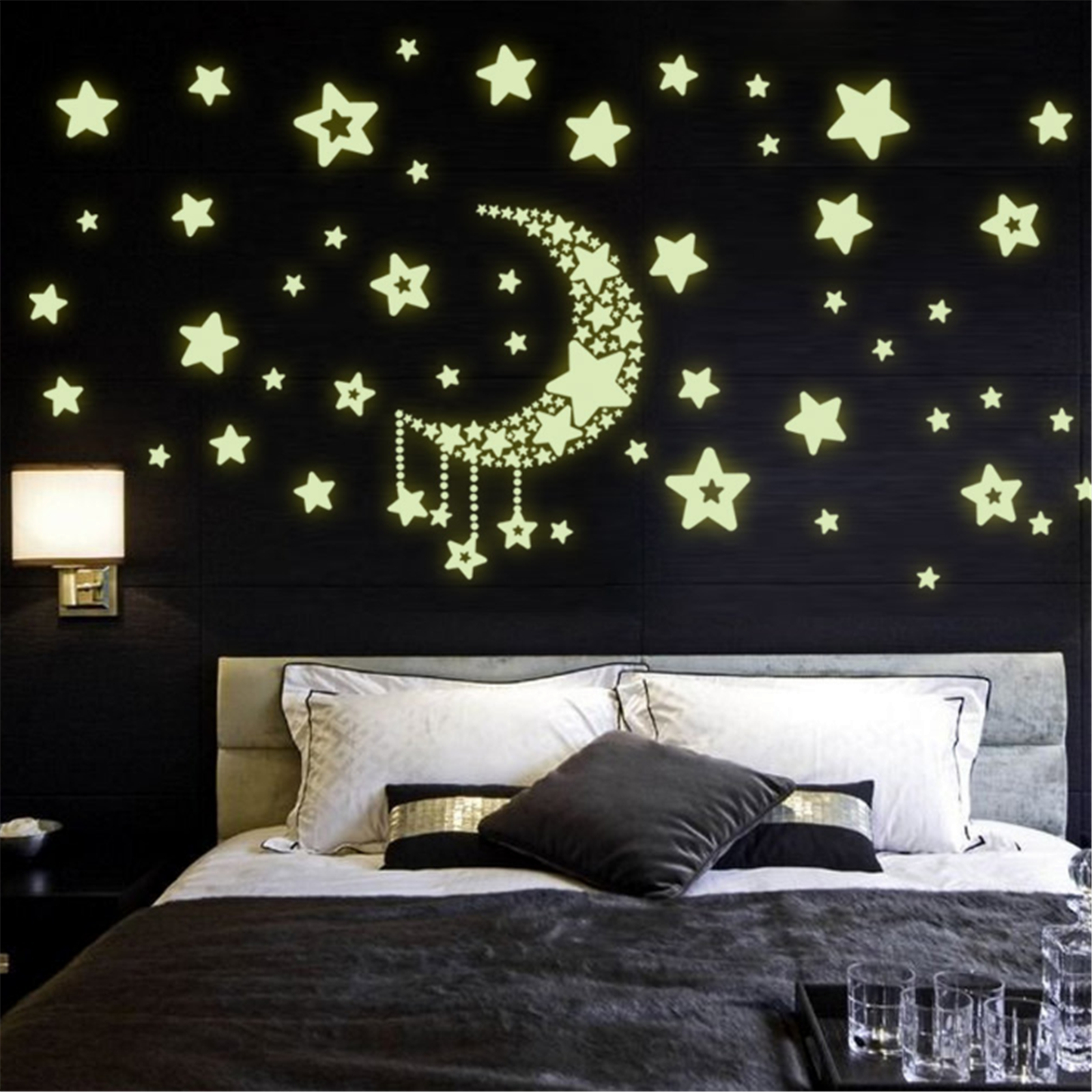 Luminous Stars Moon Fluorescent Wall Stickers - Image 3