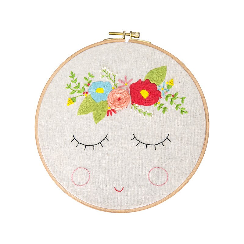 Cute Shy Face Embroidery Kit DIY Needlecraft - Image 2