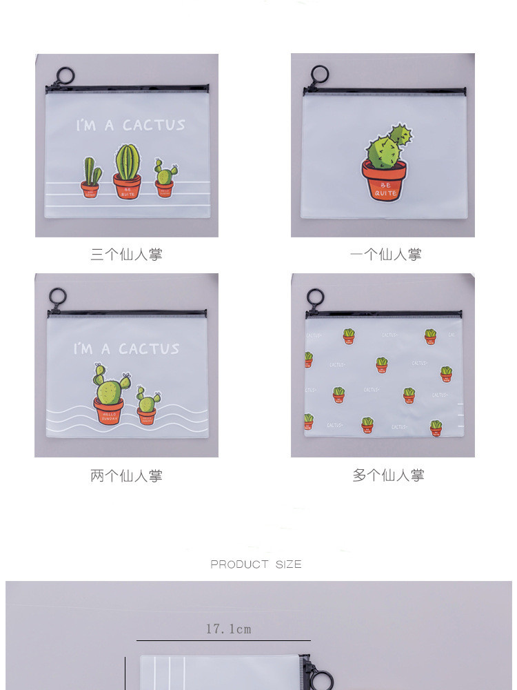 Kawaii Cactus Transparent Pencil Case For Kids - Image 6