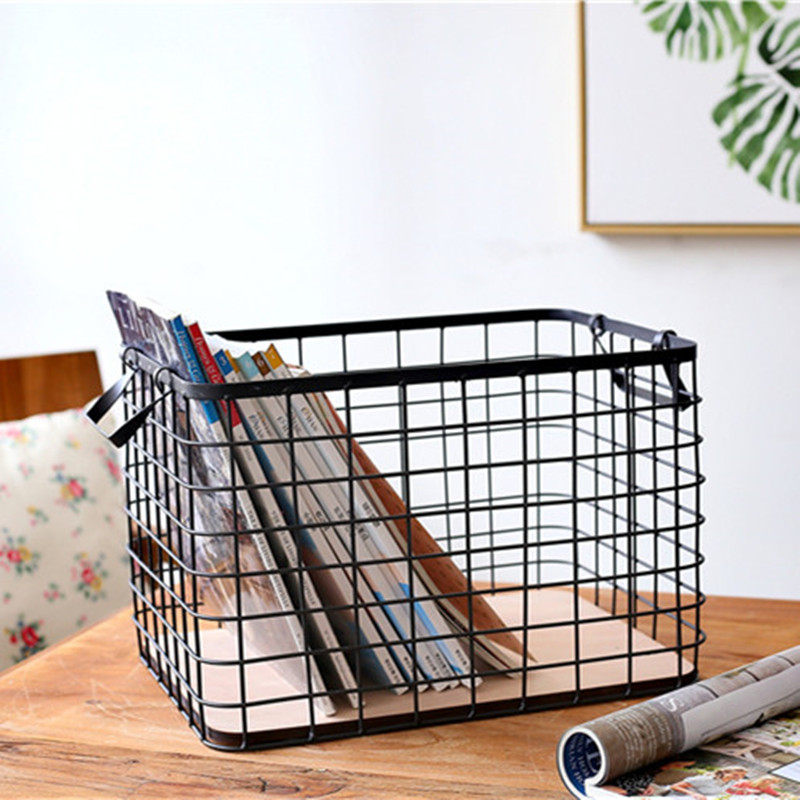 Creative desktop Wrought Iron Storage Basket