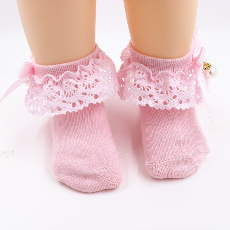 Baby Girl Princess Lace Ruffle Socks Retro - Image 3