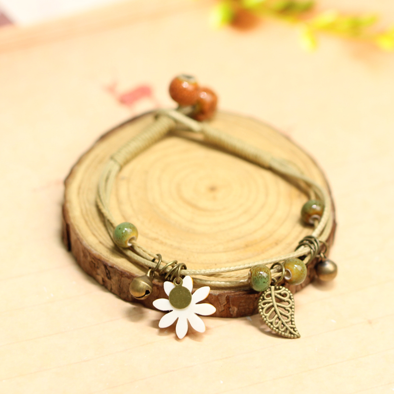 Women's Flower Leaf Ceramic Retro Bracelets - Image 3