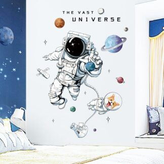 Astronaut Vinyl Remvable PVCWall Stickers for Kids Rooms