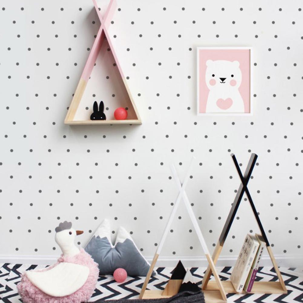 1Pc Wooden Triangle Storage Holder Rack Room Decor - Image 3