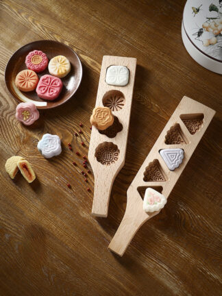 Handmade Beech Wooden Baking Mold For Moon Cakes