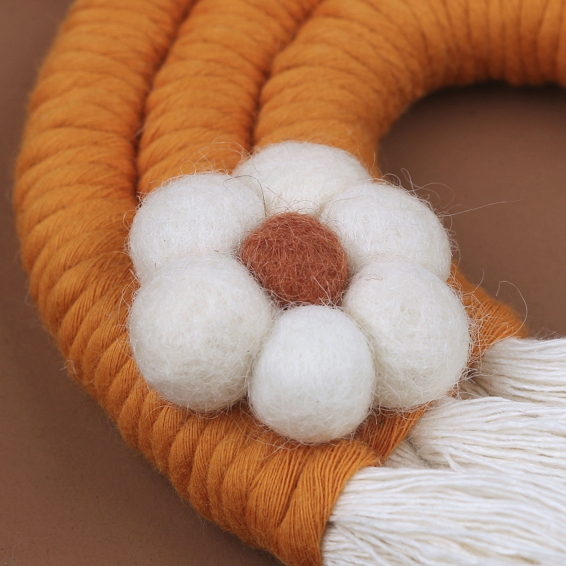 Handmade Macrame Rainbow Wall Hanging Baby Room Decor - Image 7