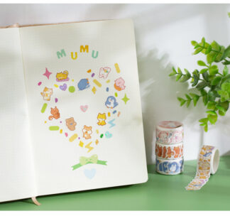 100 PCS/Roll Cartoon Dot Tape Cute For Scrapbooking