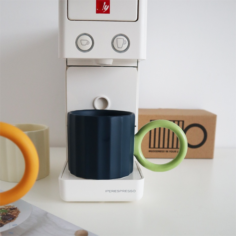 Korean Coffee Mugs Tea Milk Drinking Water, Blue - Image 2