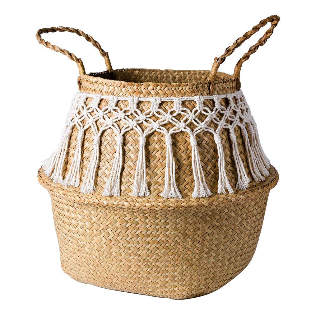Seagrass White Basket For Decoration Basket Woven - Image 4