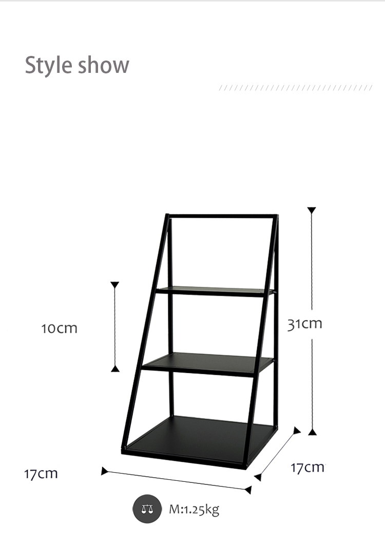 3 Layers Storage Racks Metal Holder 31*17cm, Black - Image 5