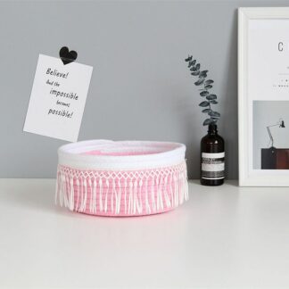 Tassel Cotton Rope Storage Baskets