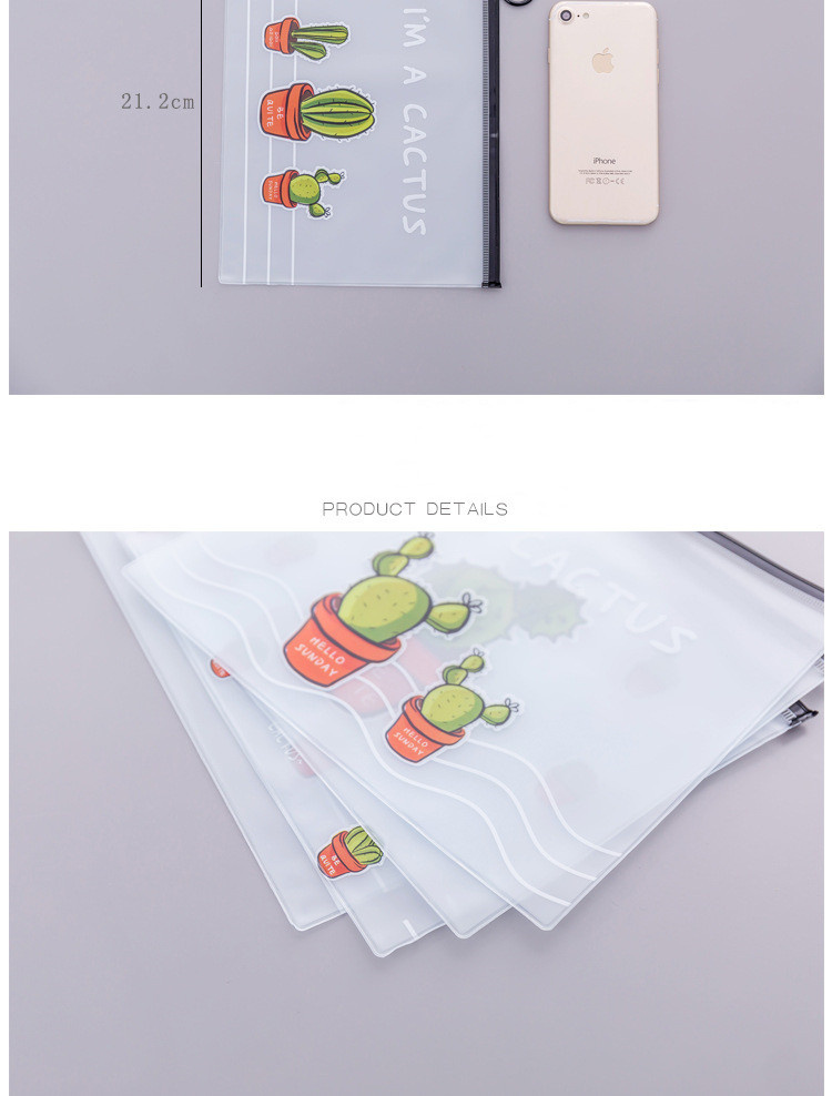 Kawaii Cactus Transparent Pencil Case For Kids - Image 7