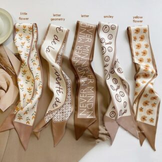 High-Grade Khaki Nude Color Series Silk Scarf