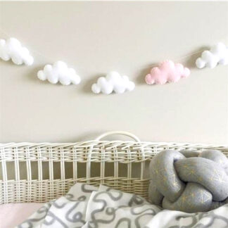 Felt Cloud Garland String Wall Hanging Ornaments Kids Room Decor