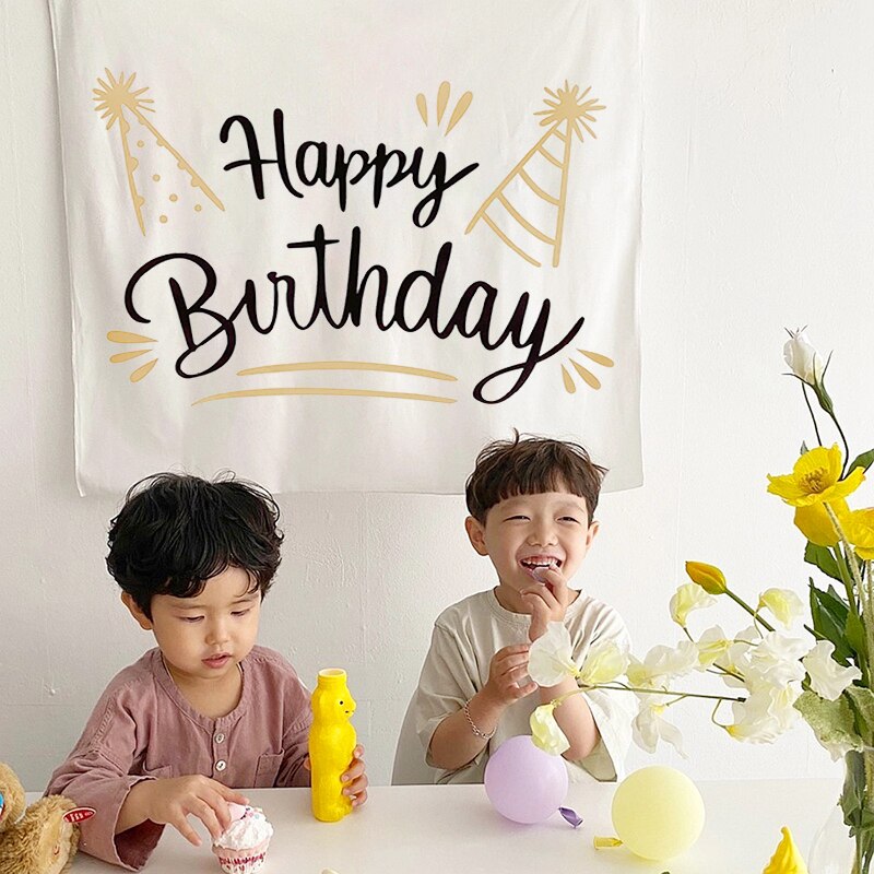 Happy Birthday Tapestry Cute Background For Party - Image 3
