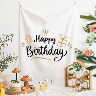 Happy Birthday Tapestry Cute Background For Party