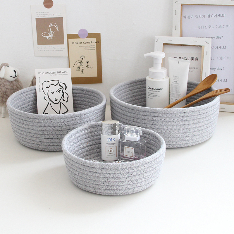 Nordic Cotton Rope Storage Baskets Woven - Image 2