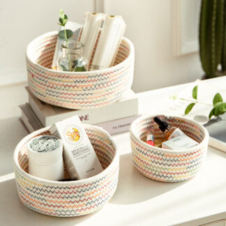 Nordic Cotton Rope Woven Storage Baskets
