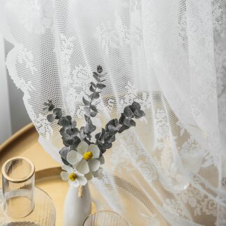 Lace Sheer Curtains White Tulle Curtains