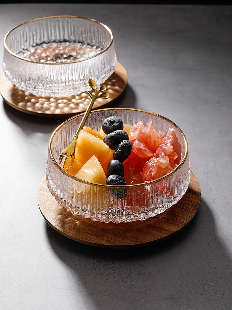 Ice Crystal Glass Bird's Nest Bowl - Image 3