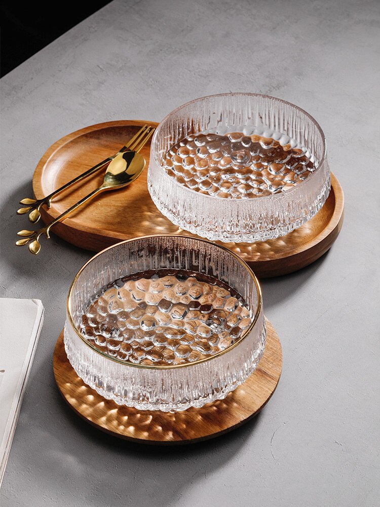 Ice Crystal Glass Bird's Nest Bowl - Image 4