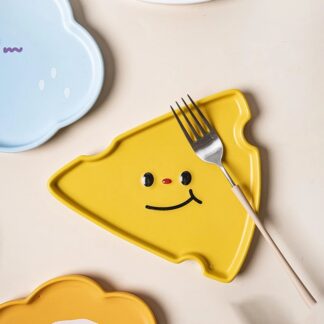Ins Cartoon Ceramic Tableware Dessert Plate, Cheese