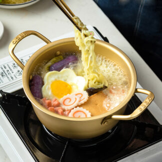 Ramen Noodle Pot, Yellow Aluminum Instant Noodles Pot