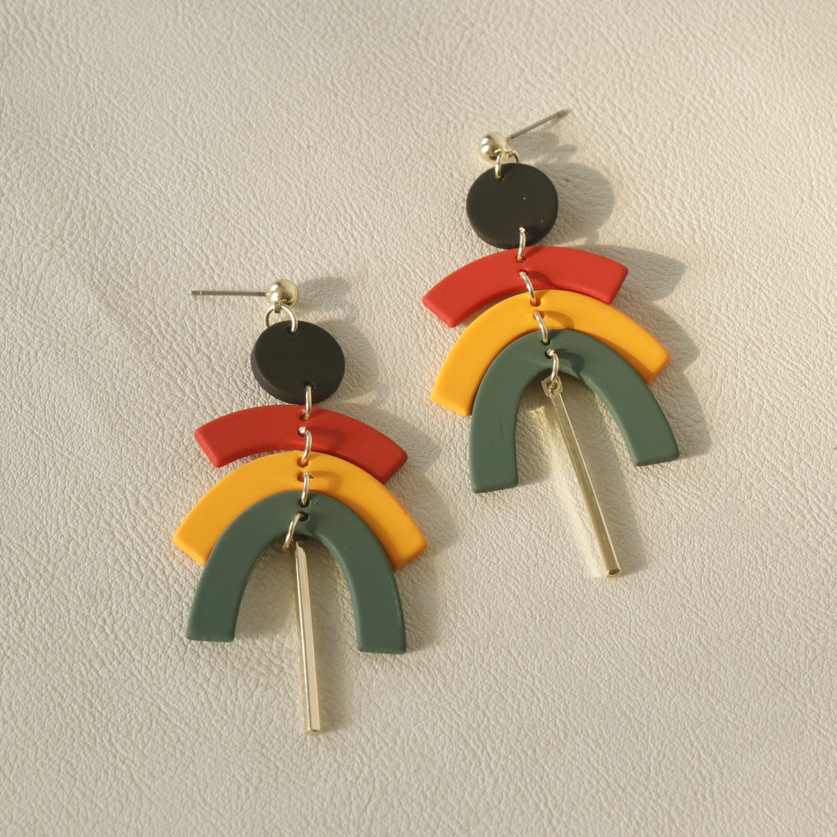 Acrylic Long Clay Texture Romantic Earring