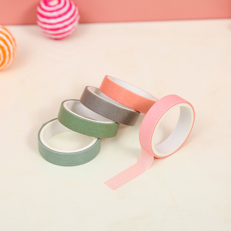5 PCS/Box Solid Color Washi Tape Set - Image 6
