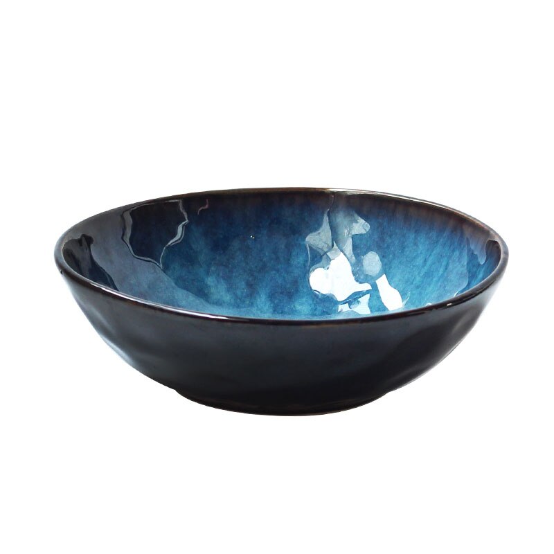 2PCS Blue Colored Ceramic Bowls Nordic Style - Image 6