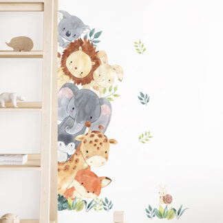 Kawaii Animals Wall Stickers for Kids Room Wall Decals Decorative