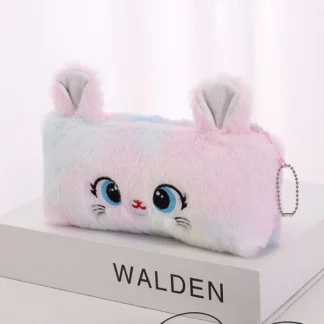 Kawaii Cartoon Cute Cat Plush Pouch Pencil Case