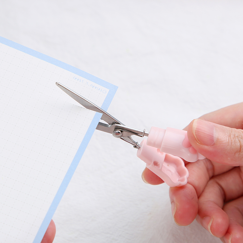 Cute Kawaii Cat's Paw Stationery Scissors Springback - Image 6