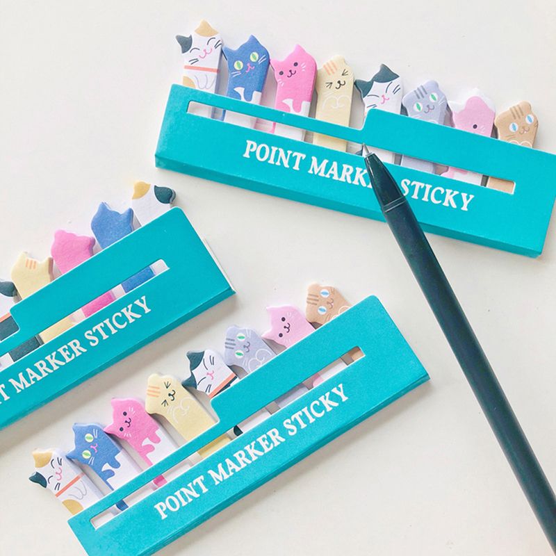 Cute Cartoon Kitty Cat Sticky Note Stationery Stickers - Image 3