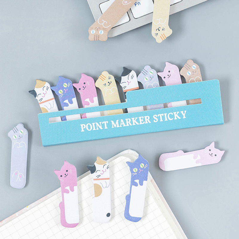 Cute Cartoon Kitty Cat Sticky Note Stationery Stickers - Image 4