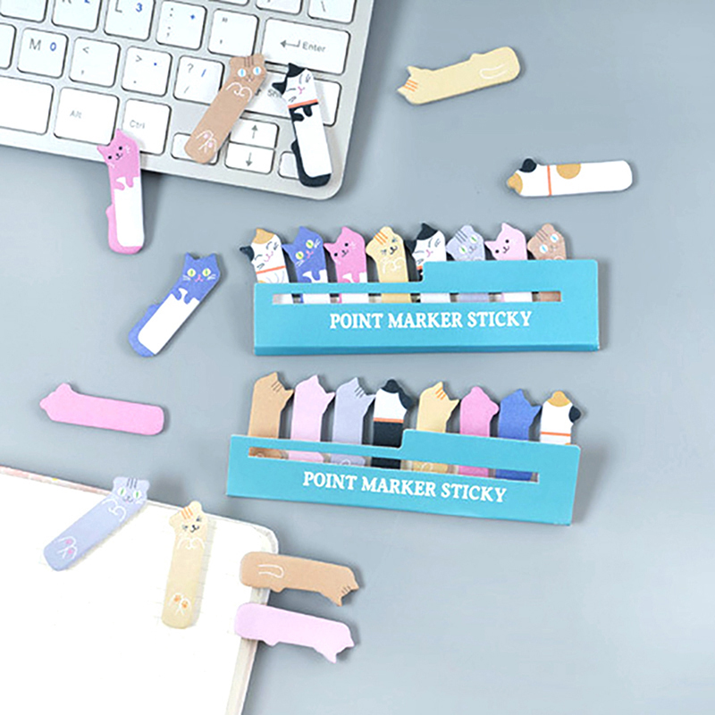 Cute Cartoon Kitty Cat Sticky Note Stationery Stickers - Image 6