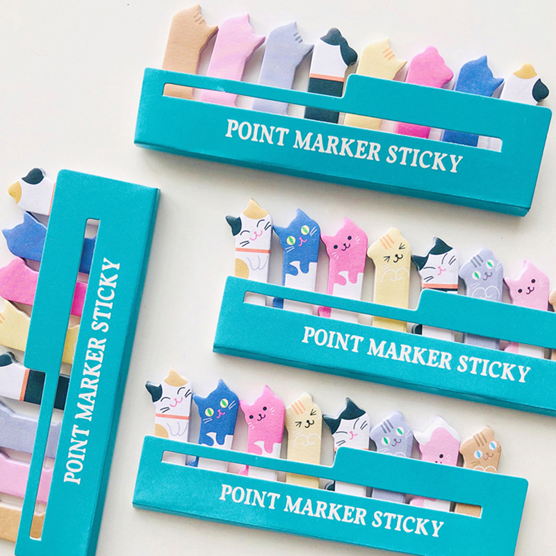 Cute Cartoon Kitty Cat Sticky Note Stationery Stickers