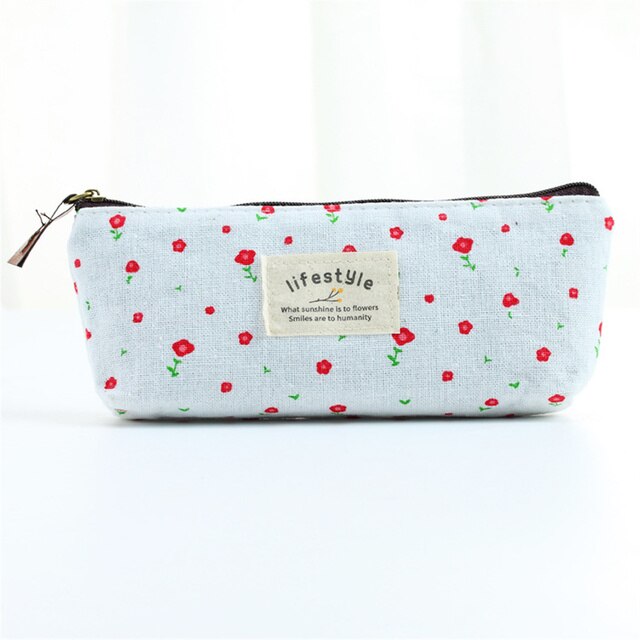 Fabric Floral Fresh Style Small Pencil Bag