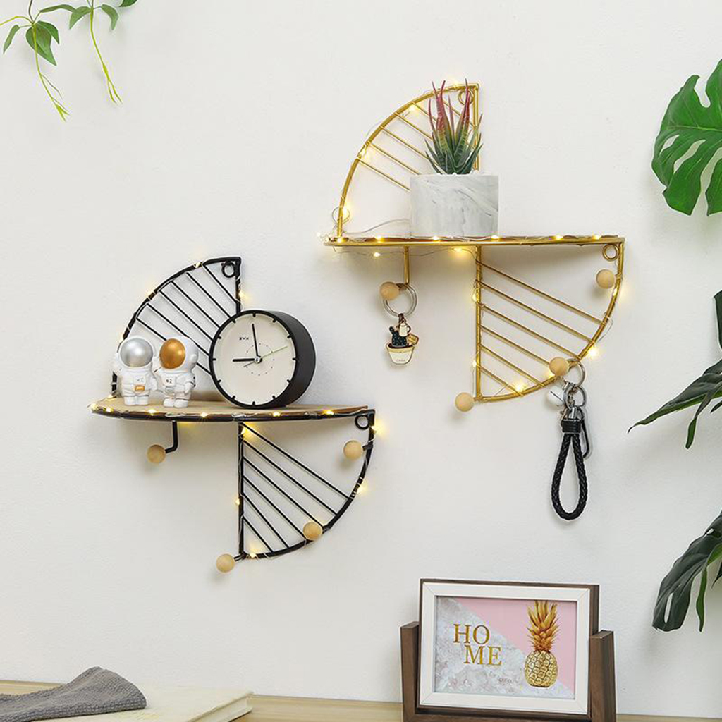 Elegant Design Wall Shelf Storage Key Rack Home Decoration