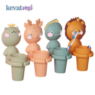 Wall-Mounted Punch-Free Toothbrush Cup Holder