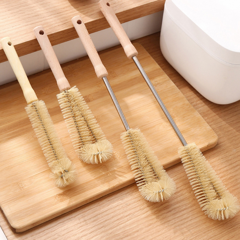 Kitchen Wooden Bottle Cleaning Brush Set