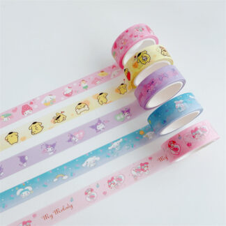 5PCS Korean Ins Cartoon Characters Cute Washi Tape