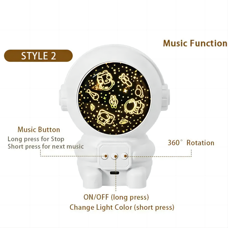 Spaceman LED Night Light Projector for Room Bedroom Decoration - Image 6