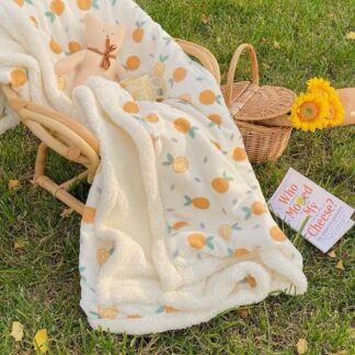 Lamb Fleece Blanket Double Thickened Small Fresh Lunch Blanket