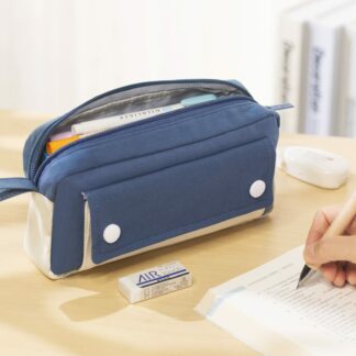 Large Capacity Canvas Pen Case Supplies