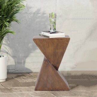 Concrete Accent Table, Modern Geometry Side Table