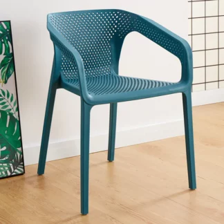 Dining Chairs PP Plastics Armchairs Nordic Blue